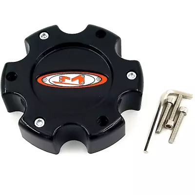 Moto Metal Gloss Black Oval Logo Bolt On 6 Lug MO955 MO956 Center Cap 845L145B • $24