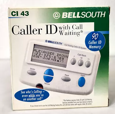 Bellsouth Caller ID With Call Waiting CI 43 - 90 Name & Numbers 3 Line • $39