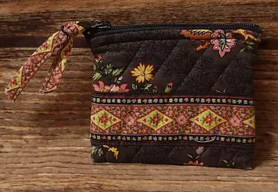 Retired Vera Bradley Chocolat Coin Purse Fall 2003 Browns Oranges Floral • $10