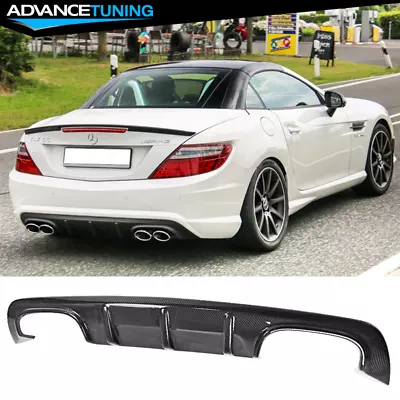 Fits 11-16 Benz SLK R172 Convertible Rear Bumper Diffuser Lip Real Carbon Fiber • $366.99