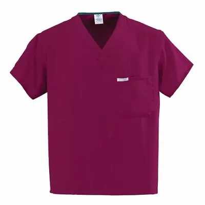 Scrub Shirt Cranberry Medline 610ntjl-cm AngelStat One Each Size 2X Large • $18.88