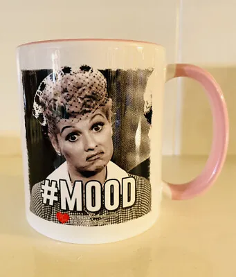 I Love Lucy Coffee Mug Teacup Ceramic Novelty #Mood Pink White Lucille Ball • $8