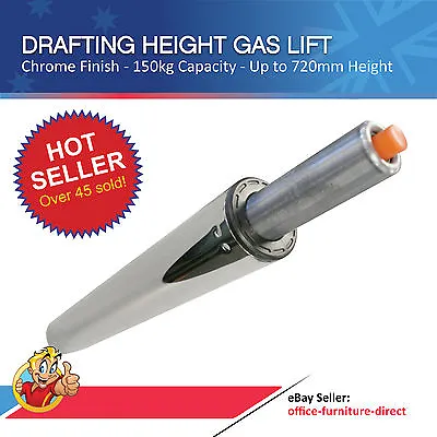 Gas Lift Strut Drafting Teller Office Chair Desk Chrome Pneumatic Cylinder Kits • $67