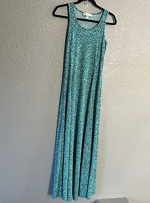 Michael Michael Kors Dress Womens Small Green Maxi Sleeveless Abstract • $29.95