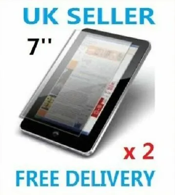 2 X PROFESSIONAL SCREEN PROTECTOR FOR 7  INCH TOUCH AREA ANDROID TABLET PC • £1.99