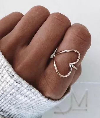 Unique Heart Ring 925 Sterling Silver Handmade Women Jewelry Gift For Her AM-231 • $7.20