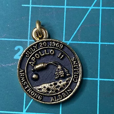 Vintage Pendent COIN 1969 ARMSTRONG Aldrin Collins NASA APOLLO 11 • $12