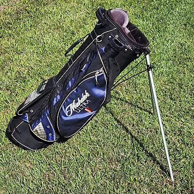 Michelob Ultra Golf Stand Bag 6-Way Divider Carry Strap Black Blue Gray • $99.99