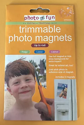 PHOTO FUN Trimmable Photo Magnets 4 X 6 - Includes 3 Sheets • $7.98