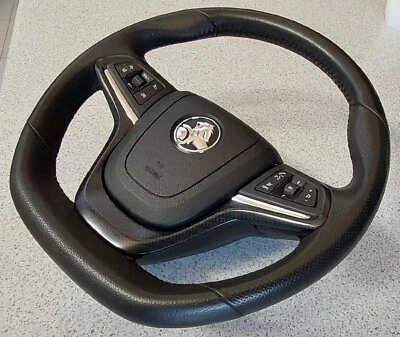$424 • Buy Holden HSV VF Flat Bottom Leather Steering Wheel & Airbag SS SSV Redline Calais