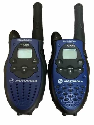 Motorola T5410 & T5720 Set Of Walkie Talkies Two Way Radios No Battery Charger • $35