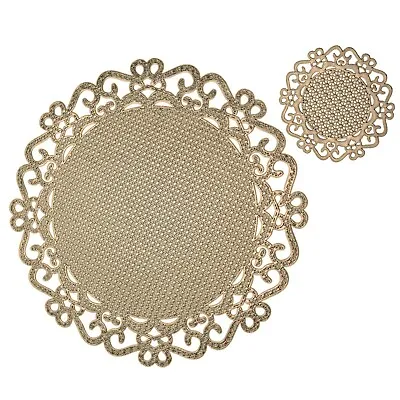 £9.99 • Buy Round Placemats And Coasters Set Table Place Mats For Dining Table