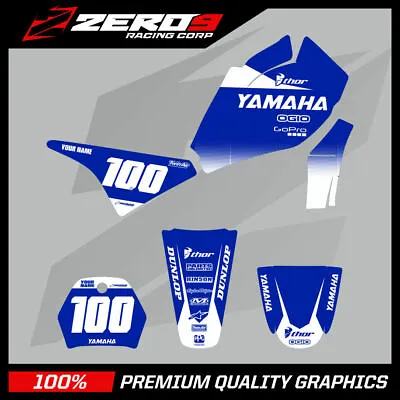 Yamaha Pw80 Graphics Kit Mx Motocross Peewee Graphics Mini Bike Block Blu/whi • $62.11