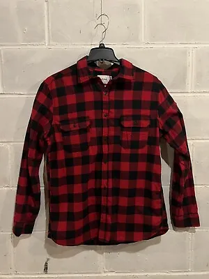 GoodFellow & Co. Mens Long Sleeve Flannel Shirt Mini Checks Size Large Soft RED • $19