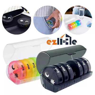 7 Day Medicine Organizer Pill Box Tablet Daily Case Weekly Dispenser Container • $15.99