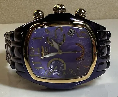 Invicta Lupah Men's Watch W/ Mother Of Pearl Dial 44.5mm Purple 38758 Msrp $599 • $175