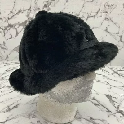 Men’s Kangol Fuzzy Black Faux Fur Casual Hat • $125