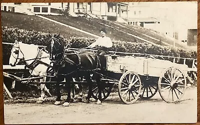 Real Photo Postcard Plymouth Massachusetts Women In A Horse-Drawn Wagon • $9.99