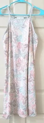 Prana Tank Dress Size Medium Ardor Ivory Horchata Floral Athletic Stretch • $12