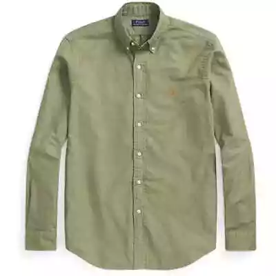 Polo Ralph Lauren Custom Fit Garment Dyed Oxford Shirt - Olive Green • $59.99