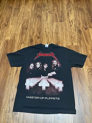 Vintage Metallica Master Of Puppets T Shirt Band Concert Tour Tee Double Sided • $49.99