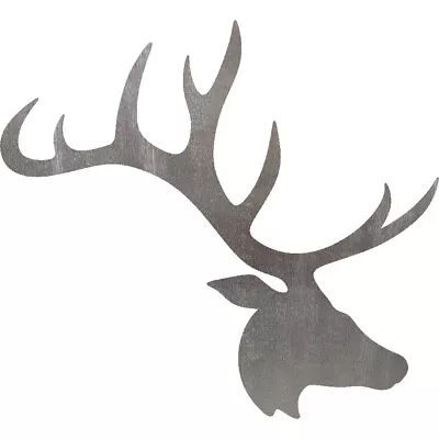 Elk Head Steel Cut Out Metal Art Decoration • $7.99