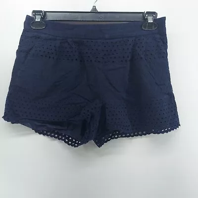 $18 • Buy J Crew Shorts Women's Size 4 Blue Casual Summer Boho Eyelets Details Side Zip