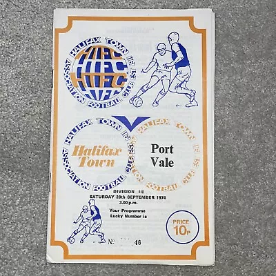 1974 Port Vale V Halifax Town  Mint • £2.99