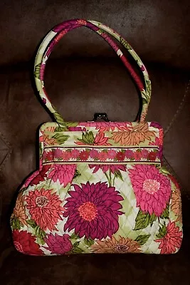 Vera Bradley Alice Kisslock Satchel In Retired Hello Dahlia  • $15