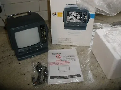 Memorex MT0550 Portable Mini Television 5.5  AM/FM Radio Black & White NIB • $35.99