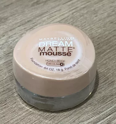 New Sealed Maybelline DREAM MATTE MOUSSE FOUNDATION In HONEY BEIGE MEDIUM 4 • $14.95