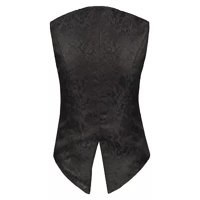 Gothic Steampunk Victorian Cosplay Waistcoat Mens Brocade Tailored Formal • £22.99