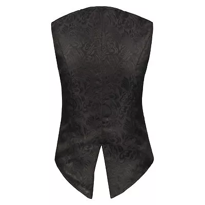 Tailored Formal Gothic Steampunk Victorian Cosplay Waistcoat Mens Brocade • £22.99