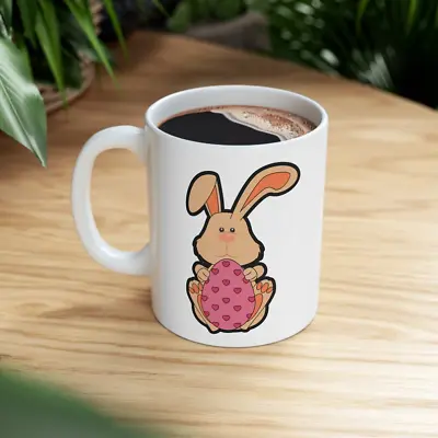 Bunny & Easter Heart Egg Mug 11oz Mug Easter Donut Mug Easter Bunny Gift Idea Fo • $16.99