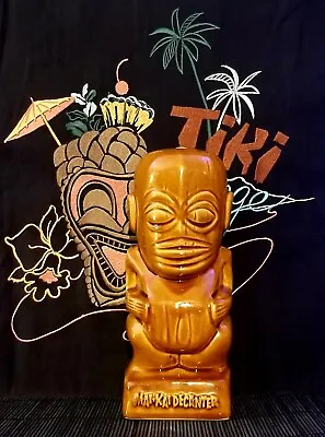 Tiki Farm  The Mai Kai  Decanter Tiki Mug 2003 New Classic Honey Brown Glaze • $100