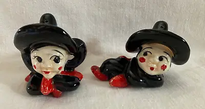 Vintage Halloween Witches Salt And Pepper Shakers Japan • $8.99