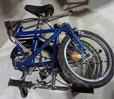 Sweet Vtg Blue Dahon III Folding Bicycle Bike 3 Spd Camping City Bus Transit • $299