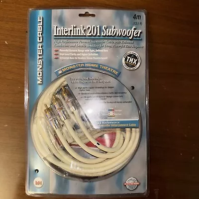 Monster Cable Interlink 201 Subwoofer Audio Interconnect Cables RCA 4m(13ft) NIB • $35