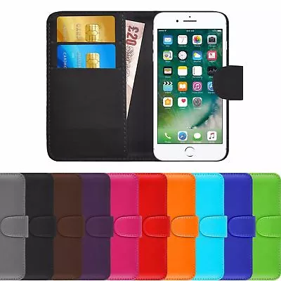 For Apple IPhone X SE 5C 5 6 6s 7 8 Plus Flip Wallet Leather Case Cover Magnetic • £4.45