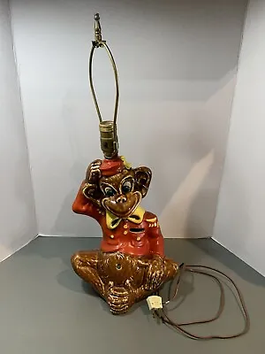 Vintage C. Miller Monkey Bellhop Lamp Coin Bank Working • $150