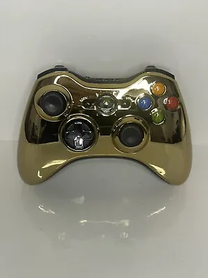 $31.80 • Buy Microsoft Xbox 360 Chrome Gold Wireless Controller. Tested & Working.