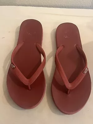 Hollister Maroon Flip Flops 7 • £6.81