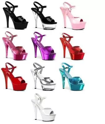  High Heel Stiletto Platform Pole Dancing Lap Dancer Shoes Pleaser Kiss 209 • £61.70