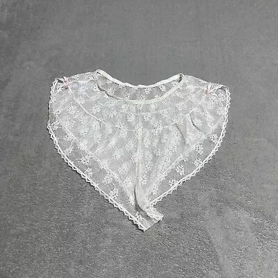 Vintage Lorraine Panties Womens Medium White Lace Flutter Princess Sissy Knicker • $39.95