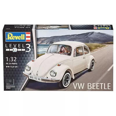 Revell VolksWagen Beetle Classic Car Model Kit Scale 1:32 Assemble & Paint New • £16.49