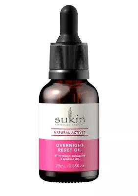Sukin Natural Actives Overnight Reset Oil With Vegan Squalane & Marula Oil 25ml • $15.50