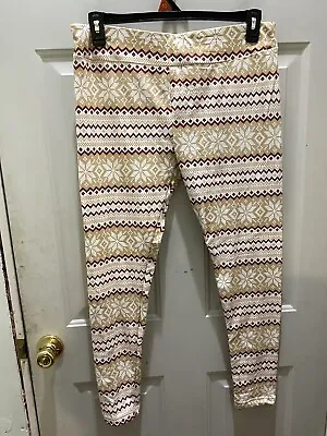 New!TimeAndTru Fairisle Leggings Size XL(16-18). Great 4 Holidays. A Must Have! • £6.74
