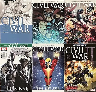 Civil War 2 3 7 Variants + Road To Return FCBD Vol 2 Marvel 2006 Comic Book Lot • $13.34