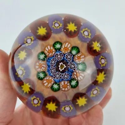 Paul Ysart Style Art Glass Paperweight Decorated With Millefiori Canes • £195