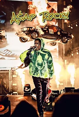 ASAP Rocky Tribute Poster Framed - Original Art - Rap Hip Hop | NEW USA • $19.99